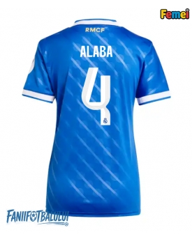 Real Madrid David Alaba #4 Tricou Fotbal Replică 2025-26 Femei Treilea